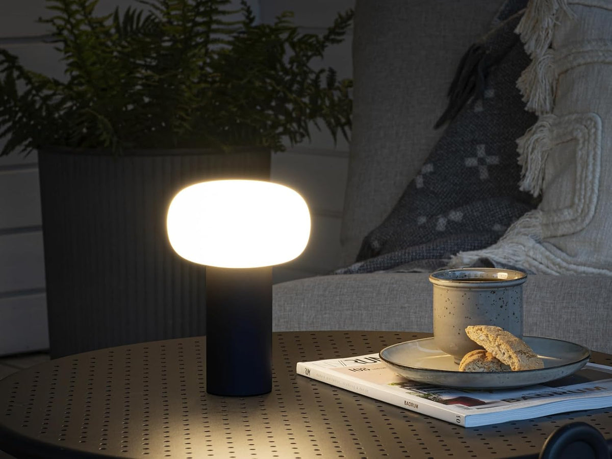 Lot de 2 lampes de table d'extérieur sans fil avec changement de couleur RVB, aspect rouille Hauteur 19 cm