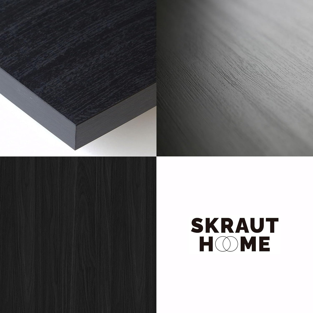 Skraut Home | Meuble TV | Banc Télé | Grand Espace de Rangement | 200x45x35cm | pour Les TV jusqu'à 80" | Cheminée électrique | Style Moderne | Noirs