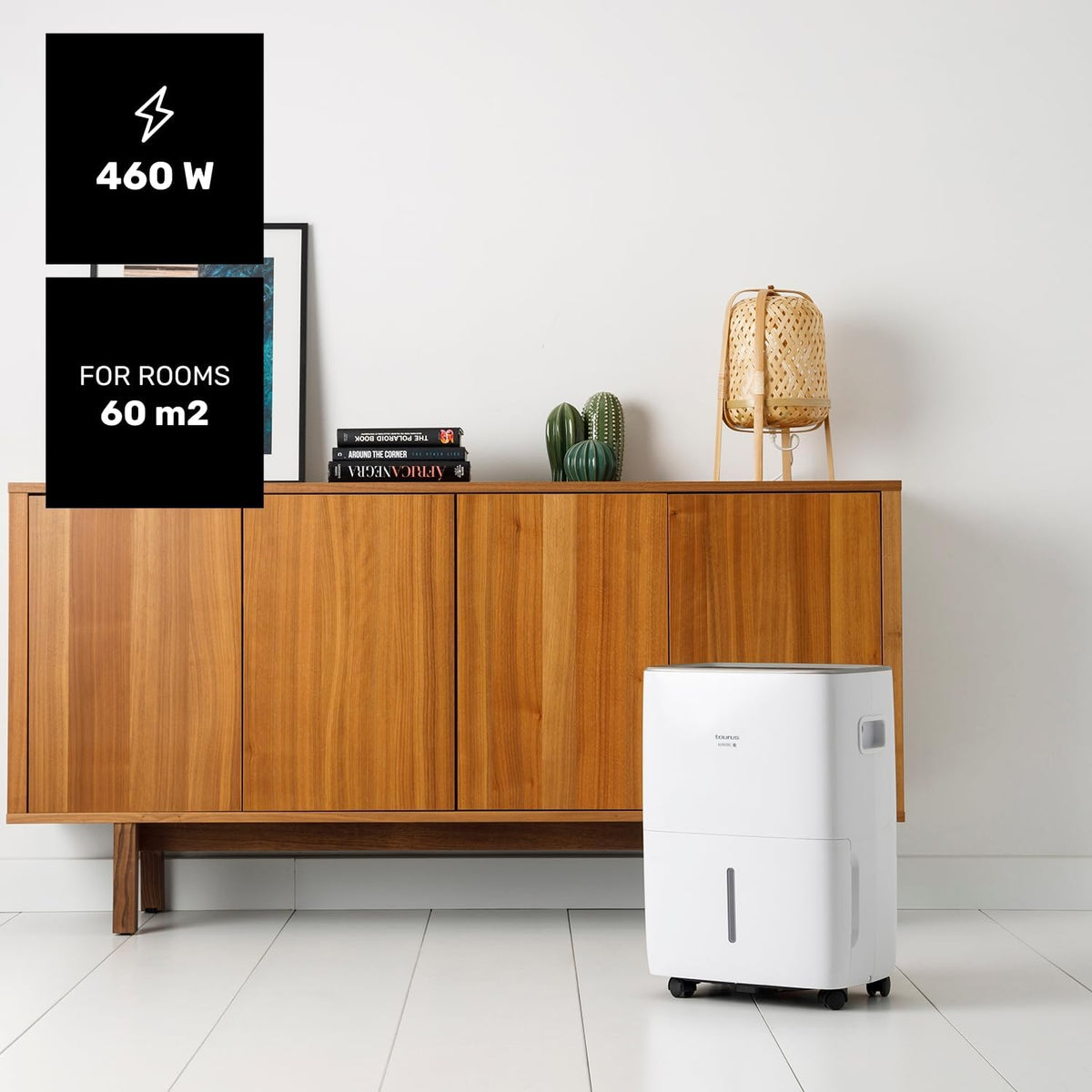 Taurus - Déshumidificateur avec taux d'humidité, 30L/24h, jusqu'à 60 m², 3 vitesses, gaz réfrigérant R290, filtre à charbon amovible et lavable, indicateur de réservoir plein, 460W
