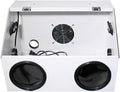 Polisseuse De Table Électrique Entièrement Fermée, Boîte À Poussière Fermée À 2 Trous Avec Éclairage LED Et Ventilateur, Conception Avec Trous Latéraux Gauche Et Droit(45cm)