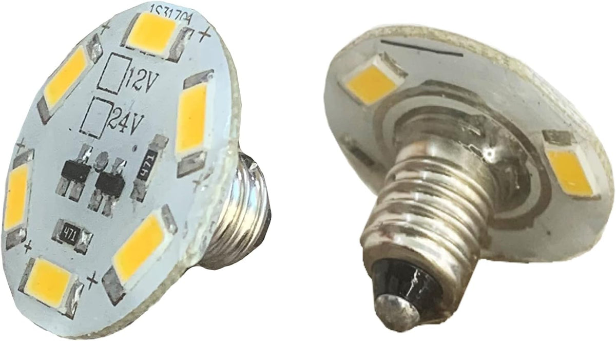 Premier Bond Distribution Lot de 50 ampoules LED E10 24 V 1,0 W Blanc chaud 3000 K 60-65 lm 45 mm