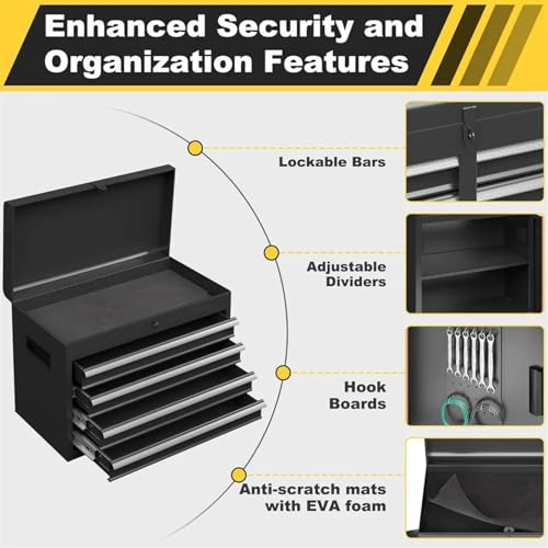 Coffret à outils Armoires à outils roulantes, boîtes supérieures amovibles et chariot roulettes verrouillables