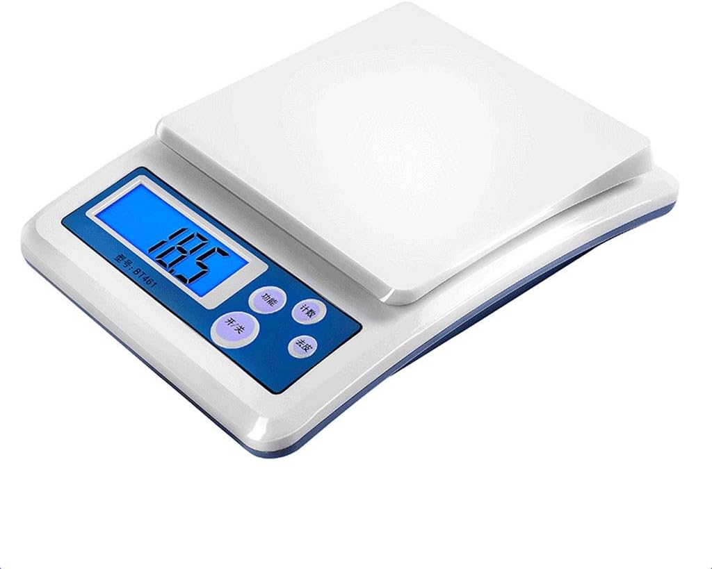 GLJTUO Balance Électronique, Fonction Tare De Cuisine, Écran LCD Rétroéclairé, Facile À Lire, Pesée Multifonctionnelle des Fruits Et Légumes, Convient pour La Cuisine,3kg/0.1g