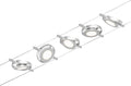 Paulmann 944.14 94414 Kit LED RoundMac DC avec Câble Extensible en Chrome Mat-5 x 4,5 W-3000 K, Métal