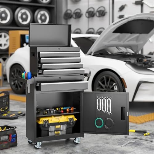 Coffret à outils Armoires à outils roulantes, boîtes supérieures amovibles et chariot roulettes verrouillables