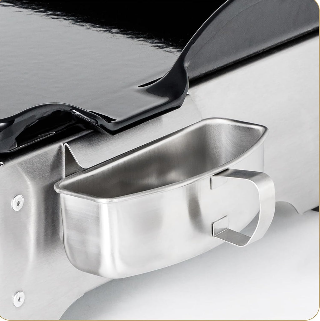 LITTLE BALANCE 8713 Biscarosse 50-35, Plancha électrique, Plaque de cuisson Fonte émaillée XL, 2150 W, Fabrication 100 française, Inox