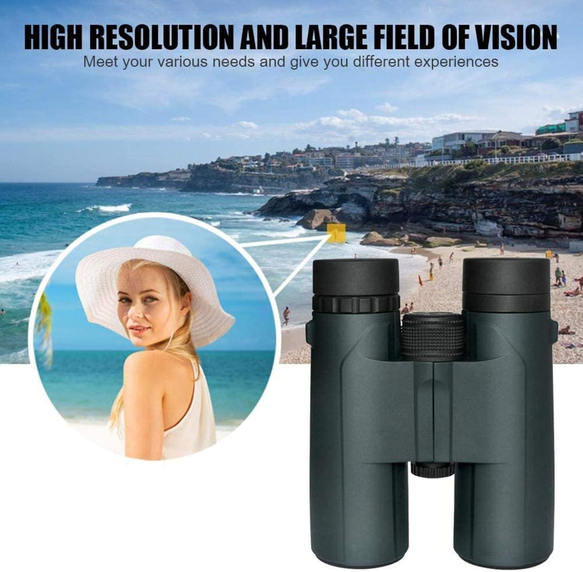 Télescope Jumelles Haute Puissance Jumelles BAK4 lentille Verre Optique télescope Sports Plein air intérieur/extérieur