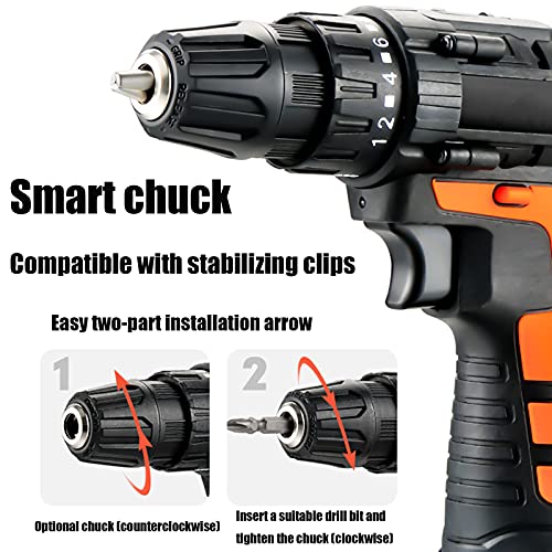 Boîte à Outils Matérielle 25v Batterie Au Lithium Perceuse Électrique Régulation de Vitesse en Continu Électrique Pur Cuivre Moteur Tournevi