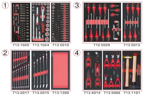 KS outils 714.0241 Composition d'outils 4 tiroirs pour servante - Empreinte