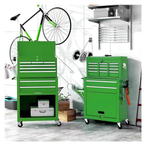Rangement des outils Coffre à outils roulant, boîte 8 tiroirs, coffres et amovibles 2 en 1, armoires portables