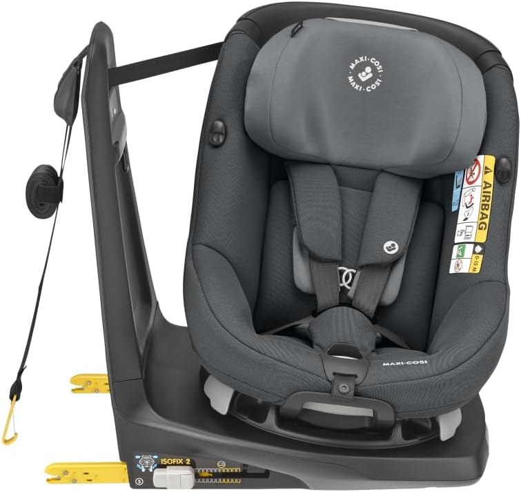 Maxi-Cosi AxissFix i-Size, Siège Auto Pivotant pour Petit, ISOFIX, de 4 mois à 4 ans (9-18kg), 61-105 cm, Authentic Graphite