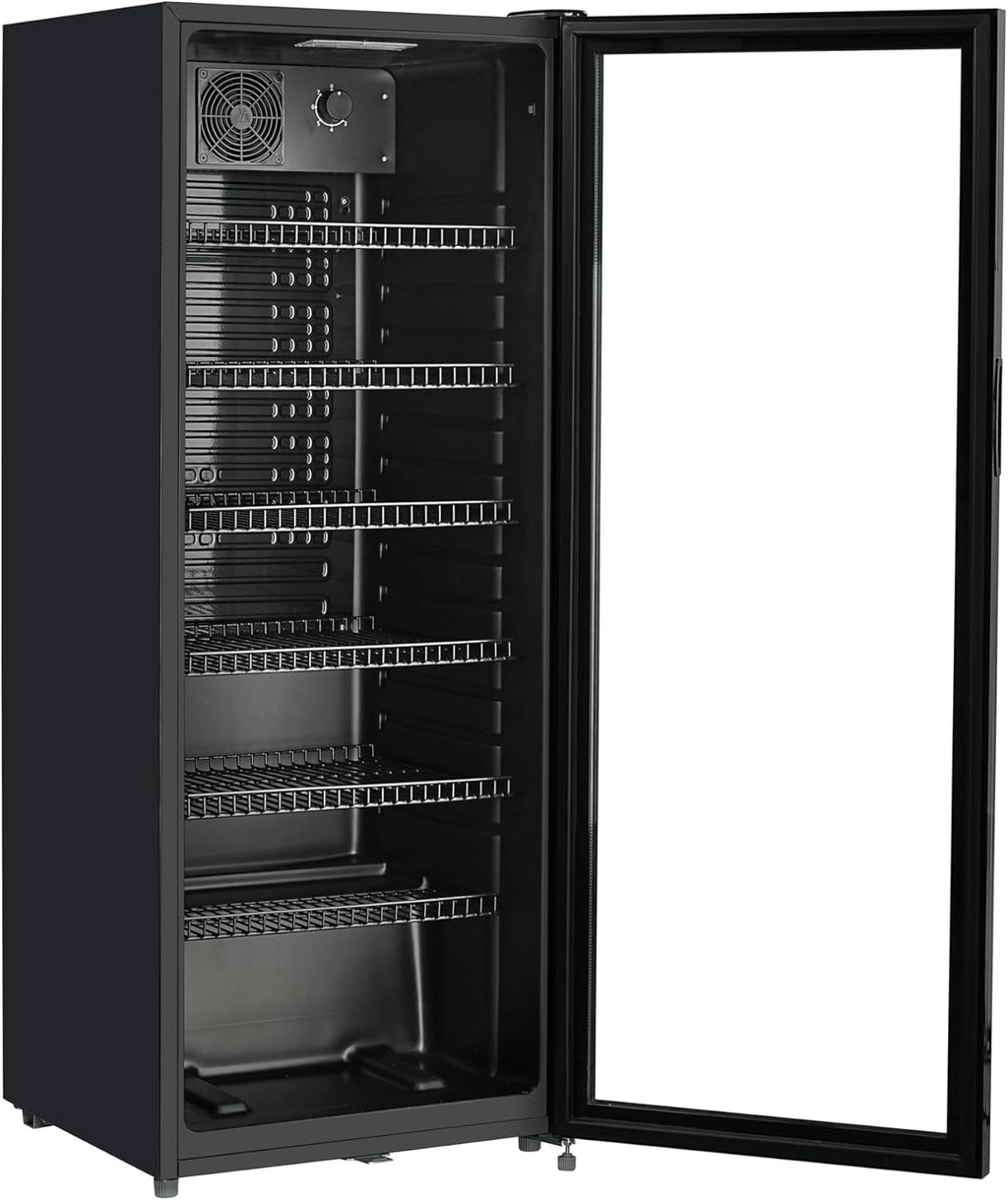 METRO Professional Réfrigérateur à Boissons GSC4240B, Métal/Verre, 54 x 54.5 x 139.5 cm, 237 L, Refroidissement Statique, 110 W, avec Serrure, Restauration, Noir