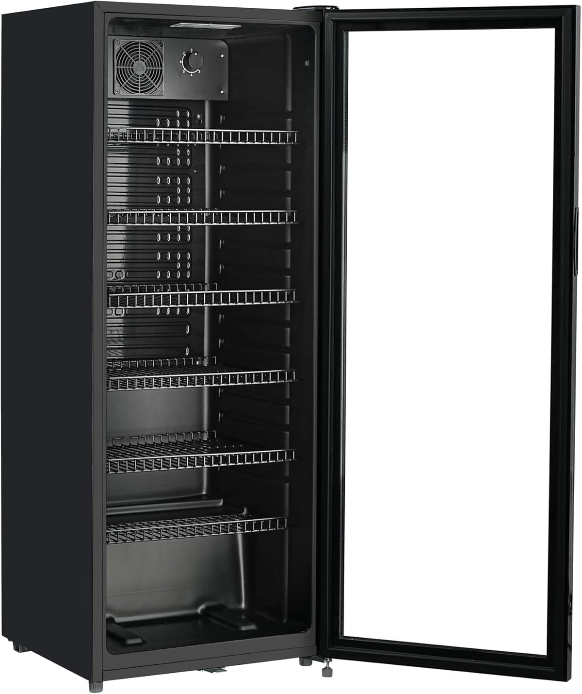METRO Professional Réfrigérateur à Boissons GSC4240B, Métal/Verre, 54 x 54.5 x 139.5 cm, 237 L, Refroidissement Statique, 110 W, avec Serrure, Restauration, Noir