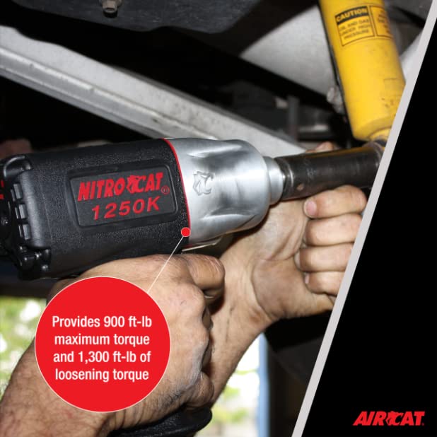 Outil professionnel AirCat 1250-k Nitro Cat Air Clé à Chocs, Noir