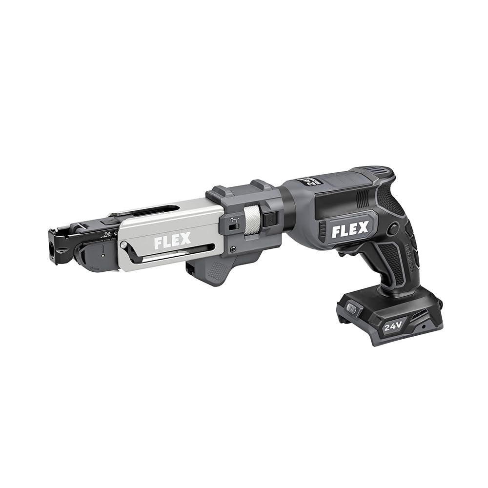 FLEX - kit de pistolet visseuse pour cloison sèche sans fil 24V sans balais avec outil de serrage de chargeur uniquement, batterie et charge