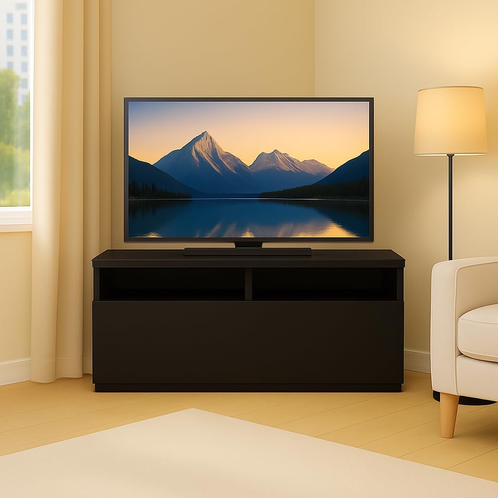 Sonorous - Meuble TV d'angle Largeur : 100 cm. Couleur : noir. Réf. TRD-100 NN.