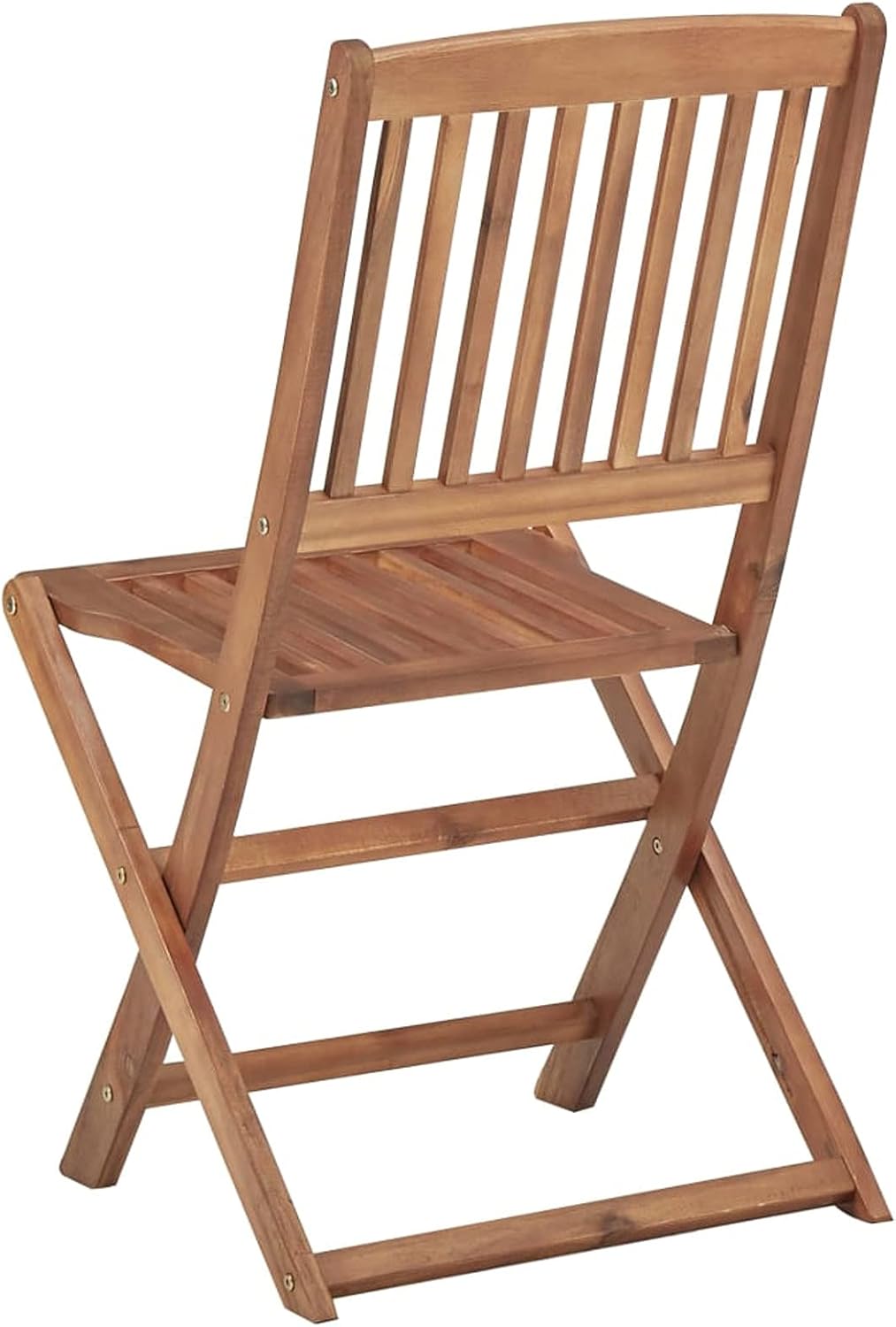 ZEYUAN Chaises Pliables de Jardin 4 pcs avec Coussins Bois d'acacia,Table De Jardin,Chaise De Jardin Aluminium,Chaise Jardin Plastique