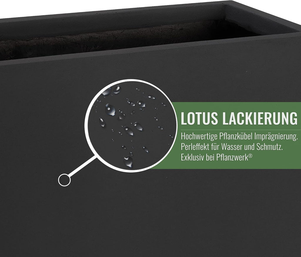 Pflanzwerk Pot de Fleur Divider Jardinière Anthracite 92x80x30cm xRésistant au Gelx xProtection UVx xQualité européennex