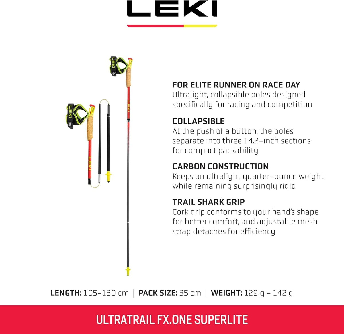 LEKI Ultratrail FX.One Superlite Bâtons de Course à Pied