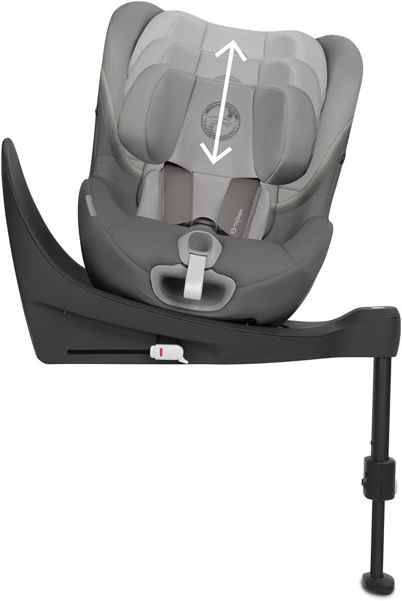 CYBEX Gold Siège Auto Enfant Sirona S2 i-Size, De 3 mois à 4 ans environ, Max. 18 kg, Compatible avec SensorSafe, Soho Grey