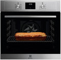 Electrolux COH3H54TX Four multifonction avec nettoyage facile, 7 fonctions, grill, chauffage rapide, minuterie LED, sécurité enfant, cuisson sur 2 niveaux, 72 litres, inox, classe A+