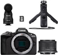 Kit créateur de Contenu UGC Canon EOS R50 - Appareil Photo Hybride APS-C 4K, Wi-FI, Bluetooth, Compact, idéal pour Le vlog, pour débutants et Professionnels