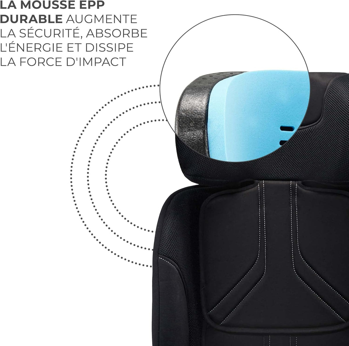 Kinderkraft XRIDER2 I-SIZE 40-125 cm, Siège auto bébé 0 à 25 kg évolutif, 0-7 ans, Isofix 360° pivotant, FWF, RWF, Protections latérales, Harnais Internes à 5 Points, Noir