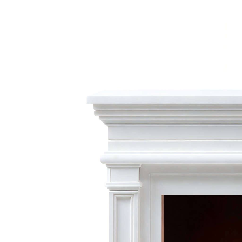 Cheminée au bioéthanol cadre MDF 72x32x78 cm - blanc - style classique
