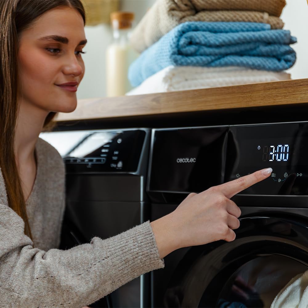 Cecotec Sèche-linge 9Kg à Pompe à Chaleur Bolero Dresscode Dry 9330 Steel. Classe Équivalente A++, 15 Programmes, Fonctions de Séchage Auto, Repassage Facile, Stop&Go, Delay Start et KidLock, Acier
