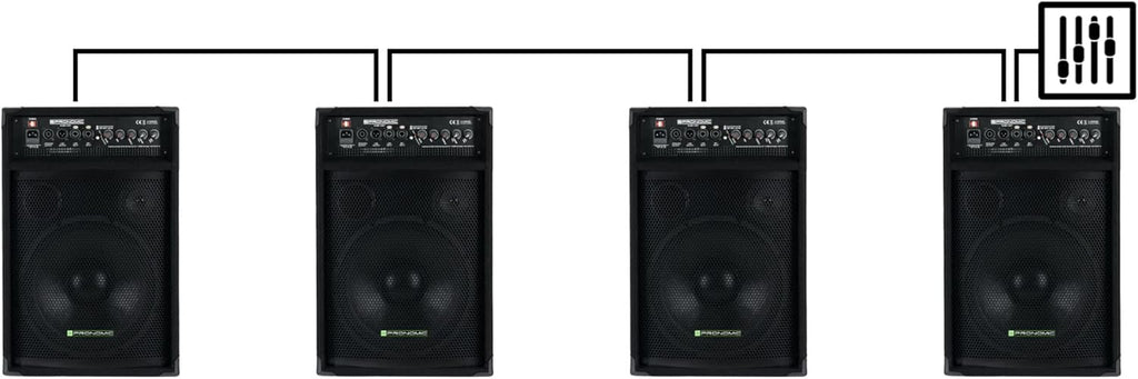 Pronomic KAM-12BT Monitor de Scène Actif - Enceinte PA avec Bluetooth - 120 Watts RMS , Égaliseur 3 Bandes - Woofer 12" - Tweeter 3"