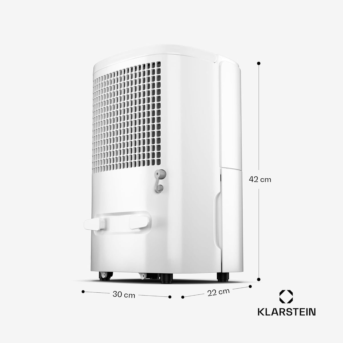 Klarstein DryFy 10 L déshumidificateur d'air - 240 W, 10 L/jour, réservoir 1,8 L, seulement 42dB, minuterie, auto-restart, anti-moisissures, déshumidificateur de salle de bains, maison, noir