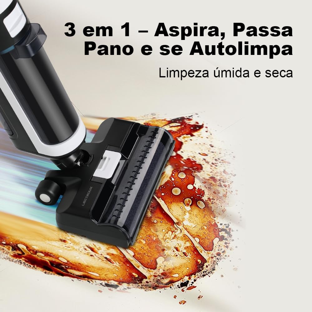 LIECTROUX i7 Pro Aspirateur Eau et Poussière Intelligent Sec et Humide, système de contrôle Intelligent, autonettoyage, essorage et Propulsion, Affichage numérique, Guidage Vocal