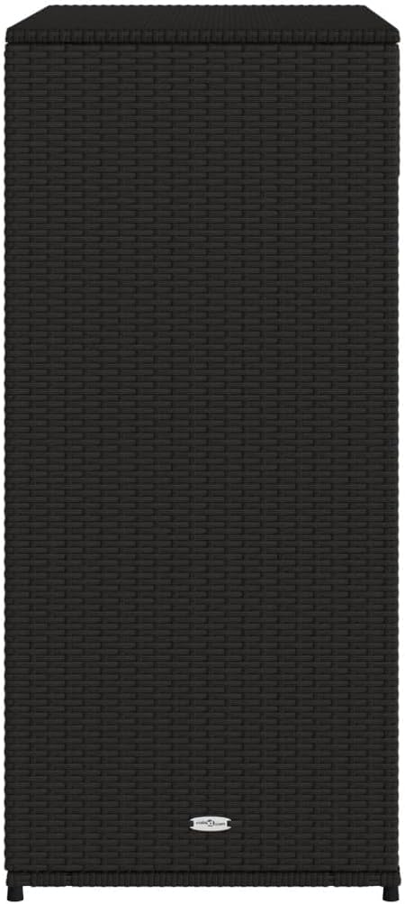 ShGaxin Armoire de rangement de jardin en rotin PE noir 105 x 55 x 113 cm, armoire extérieure de jardin, meubles de jardin extérieur - 365563