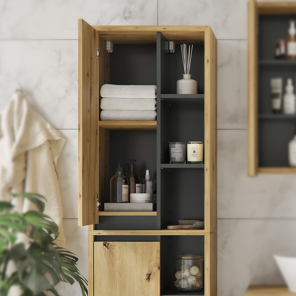 Vicco Armoire de Salle de Bain Viola, Chêne Artisan, 50 x 170 cm