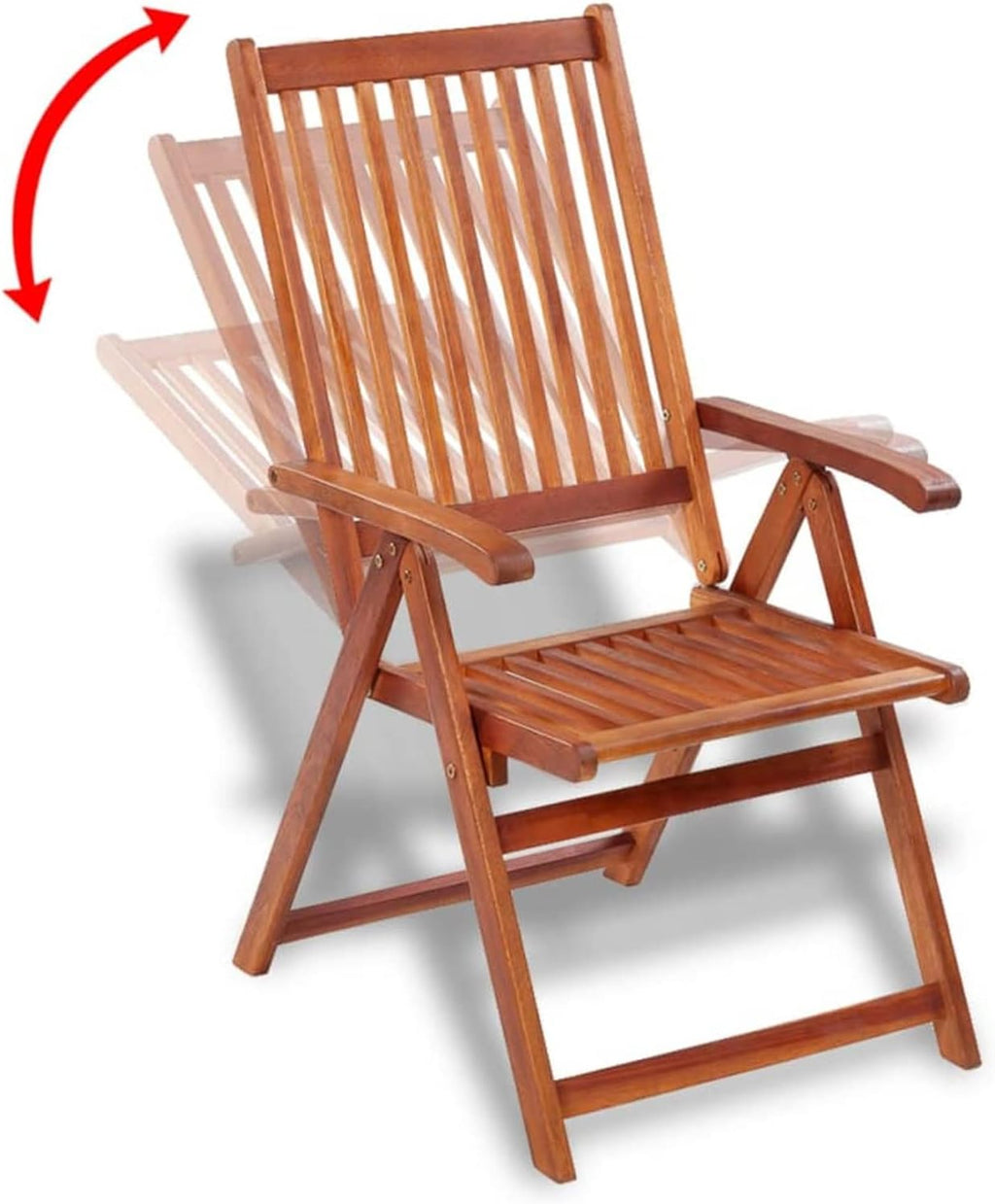 ZEYUAN Chaises Pliables de Jardin 2 pcs Bois Solide d'acacia Marron,Table De Jardin,Chaise Jardin Plastique,Chaise De Jardin Aluminium,