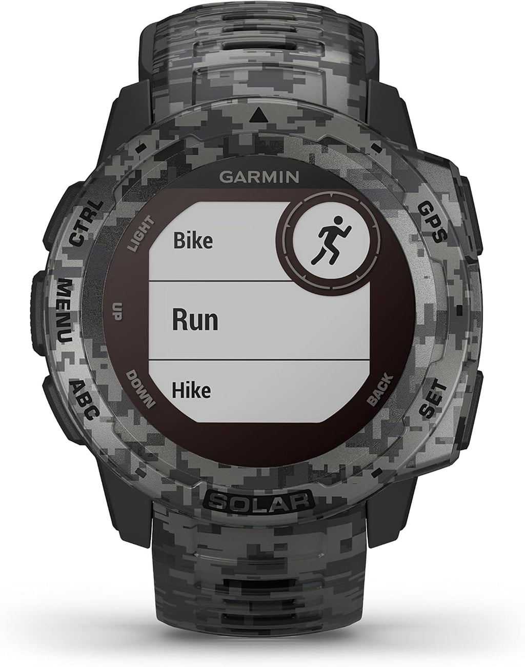 Instinct Solar Camo Edition - Montre GPS de Plein air Robuste avec Chargement à l'énergie Solaire - Noir