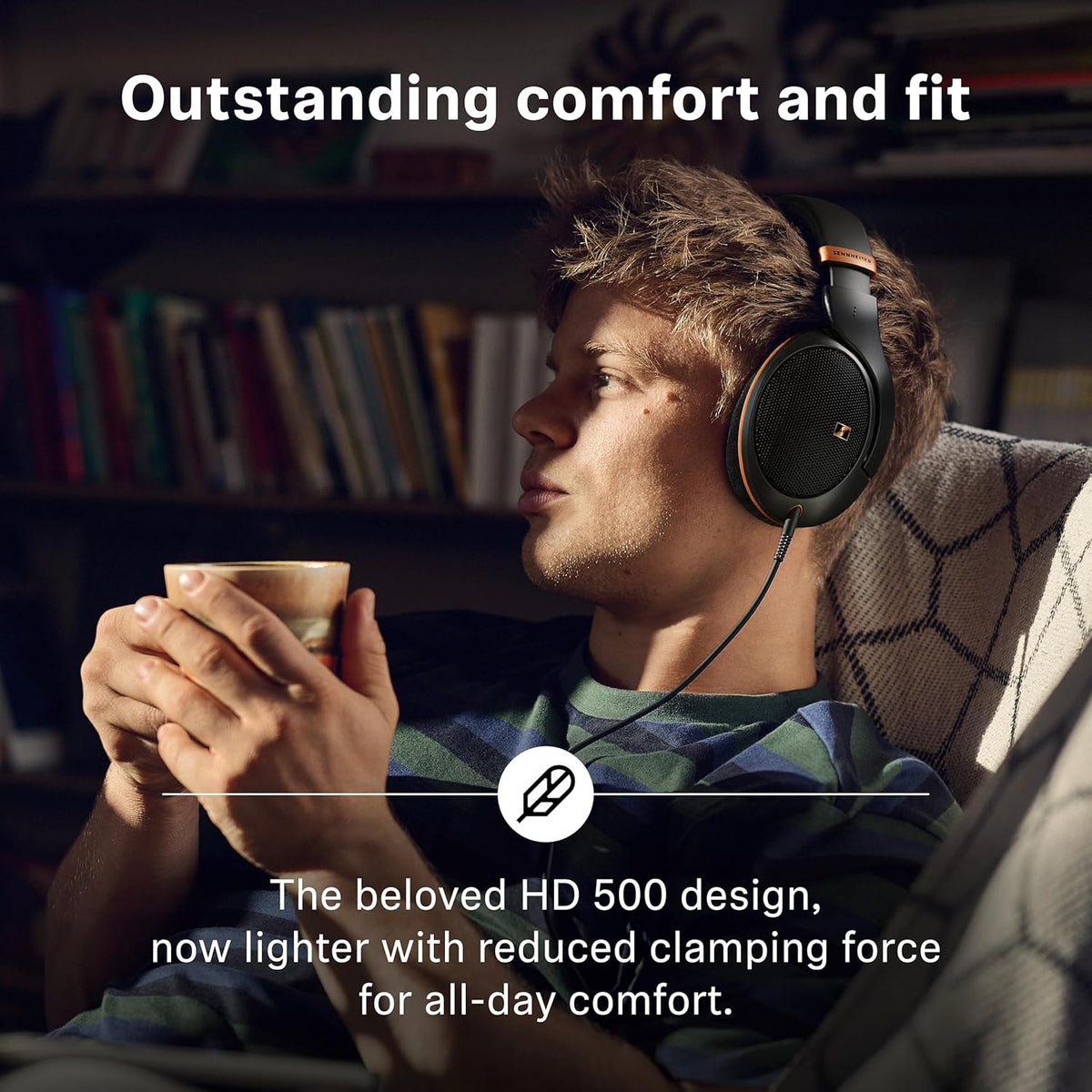 Sennheiser HD 505 - Casque Gaming Filaire Over Ear avec Son Transparent et Basses Contrôlées, Confort Amélioré, Studio pour Musique, Travail, Casque PS4, Audiophiles, Étudiants, Voyage, Édition Cuivre