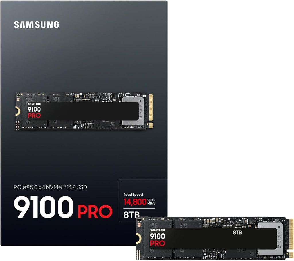 SSD Interne 9100 Pro, NVMe 2.0 PCIe 5.0x4, Capacité 8To, Vitesse de Lecture jusqu'à 14 800 Mo/s, Les Performances de la Gen5, MZ-VAP8T0BW