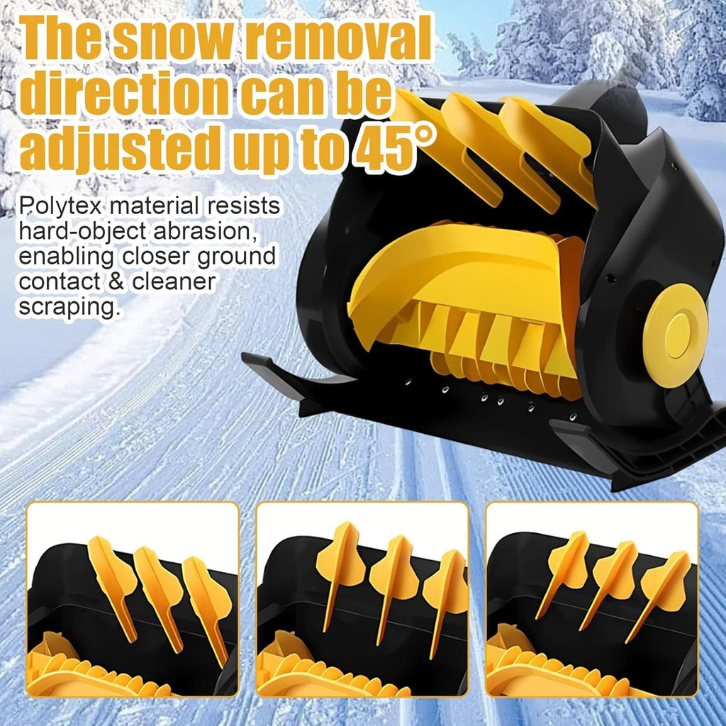 Pelle Neige Motorisée Pelle Neige Légère 21V, 16 Pouces, Plaque D’éjection Réglable, Outil Déneigement Hiver pour Garage, Maison Et Trottoir(Battery x2)