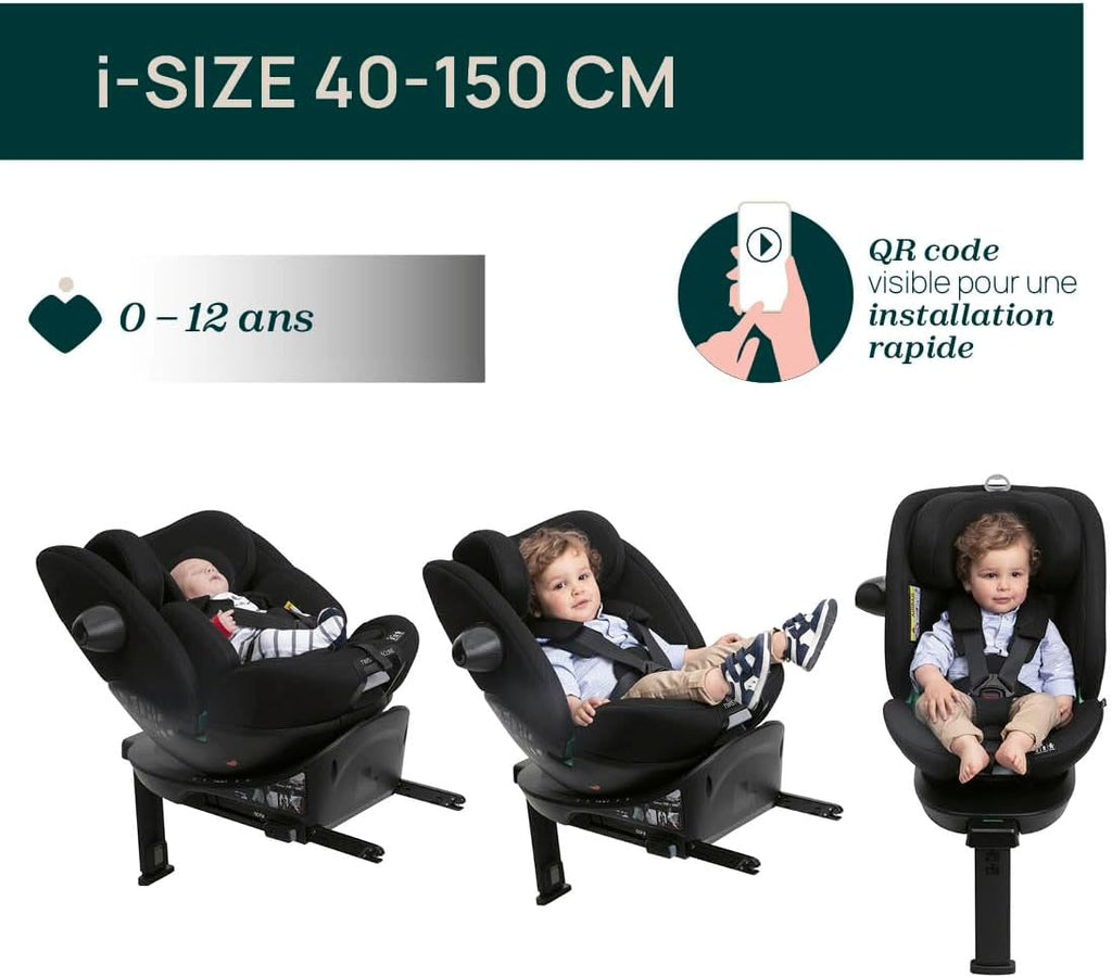 Chicco Everone I-Size, siège auto avec base Isofix, de 0 à 36 kg, de 40 à 15 cm, homologué ECE R129/03, pivotant à 360° et inclinable, universel, groupe 0+/1/2/3 de 0 à 12 ans