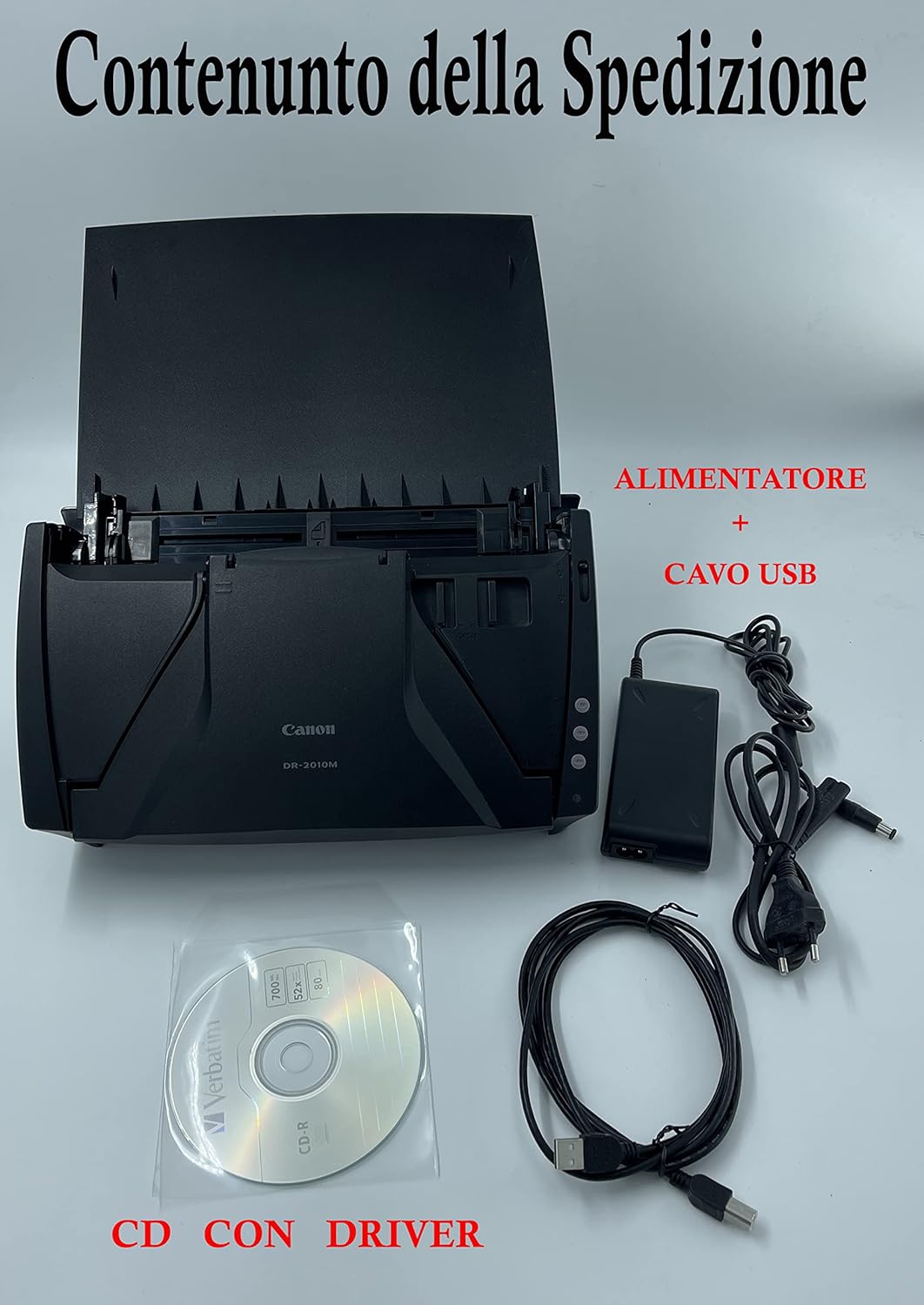 Canon ImageFORMULA DR-2010M Scanner 24 Bits alimenté par Feuilles CMOS CIS LED RVB 210 x 148 mm 50 Feuilles (Reconditionné)
