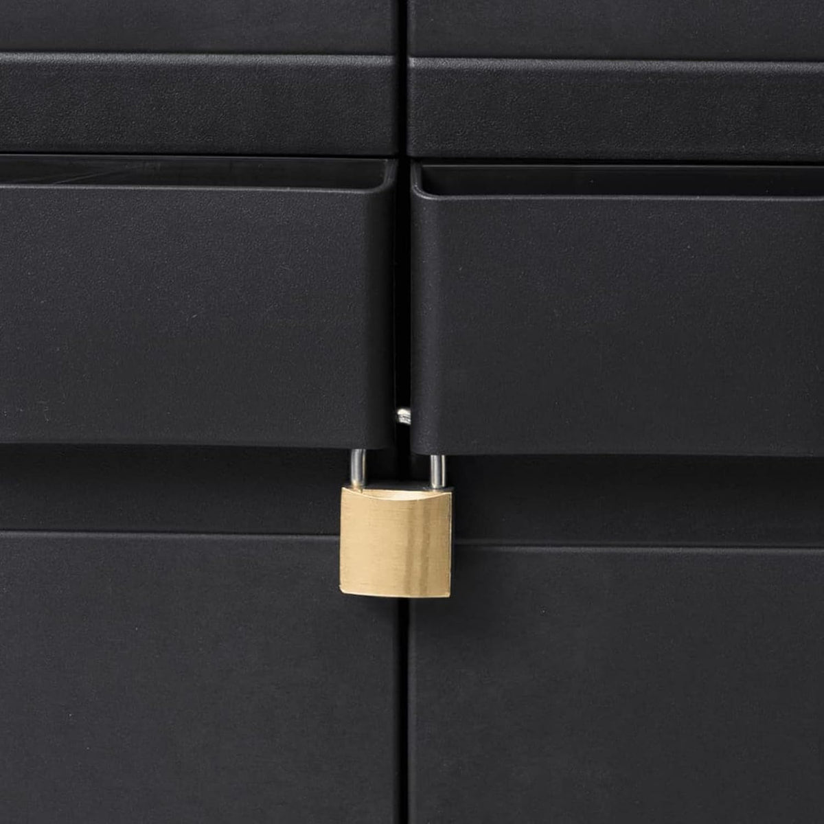 Goliraya Armoire de Rangement de Jardin Meuble de Rangement Extérieur Jardin ou Patio avec 4 étagères Noir