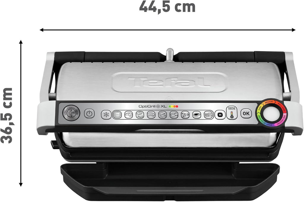 Tefal Optigrill+ XL, Grill intelligent, 9 programmes, Mode manuel, XL jusqu’à 8 personnes, GC722D16
