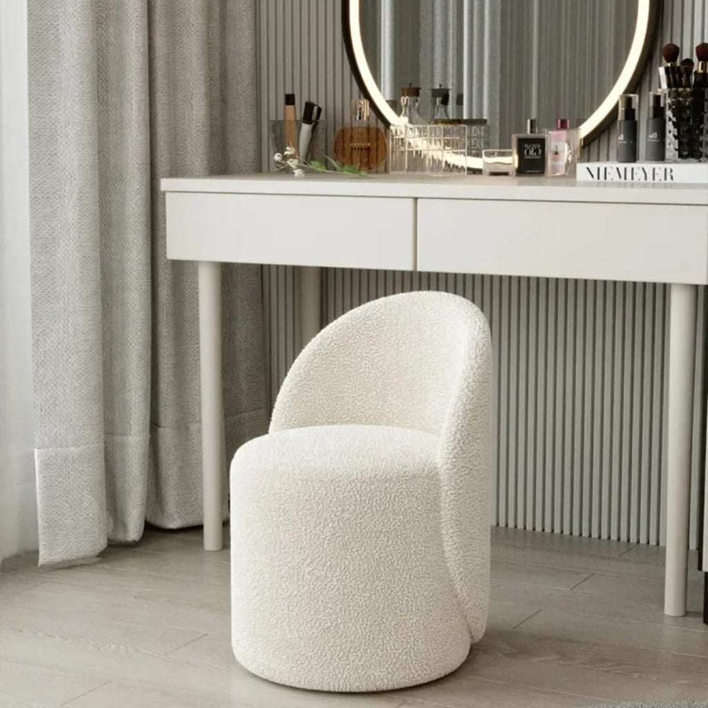 Tabouret de maquillage nordique de luxe – Élégant fauteuil de coiffeuse en cachemire pour chambre à coucher, meuble, décoration d'intérieur, siège de maquillage confortable