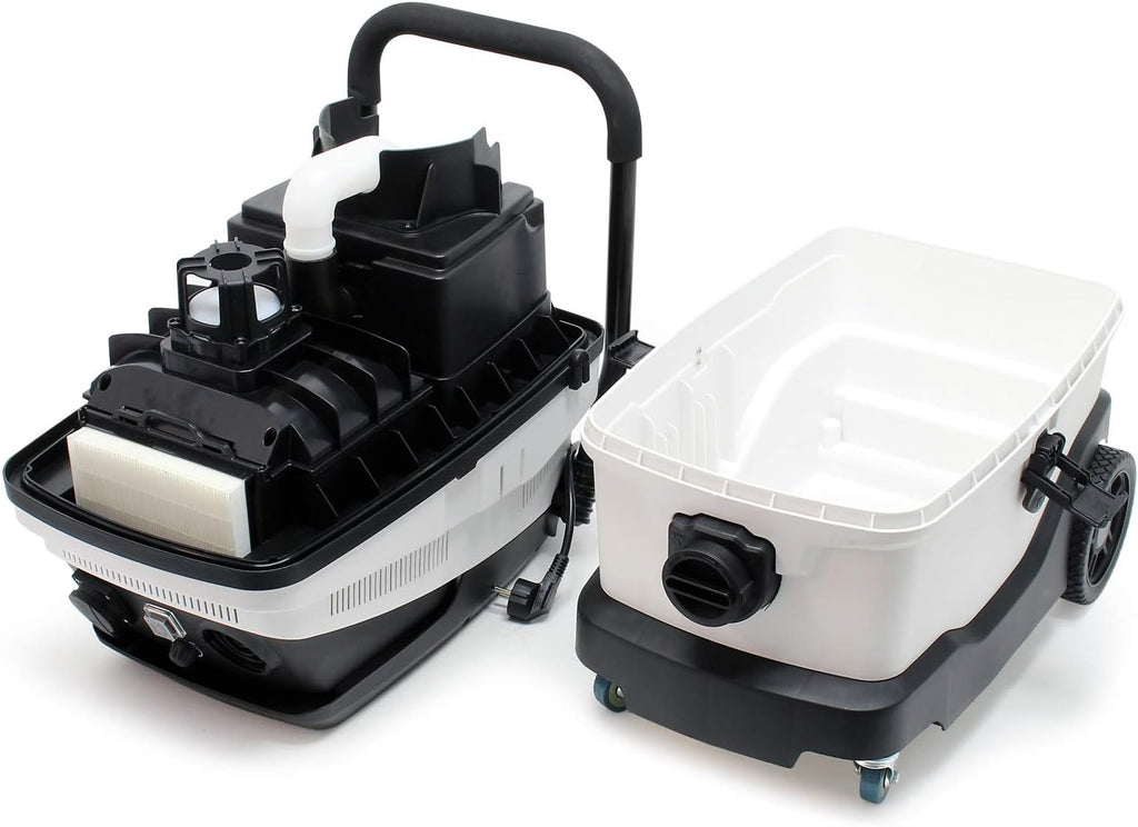 WilTec Aspirateur Eau et poussière - 1600 W/capacité 30 L - Triple étape de Filtration & Fonction de soufflerie - avec Accessoires - pour Aspiration sèche et Humide