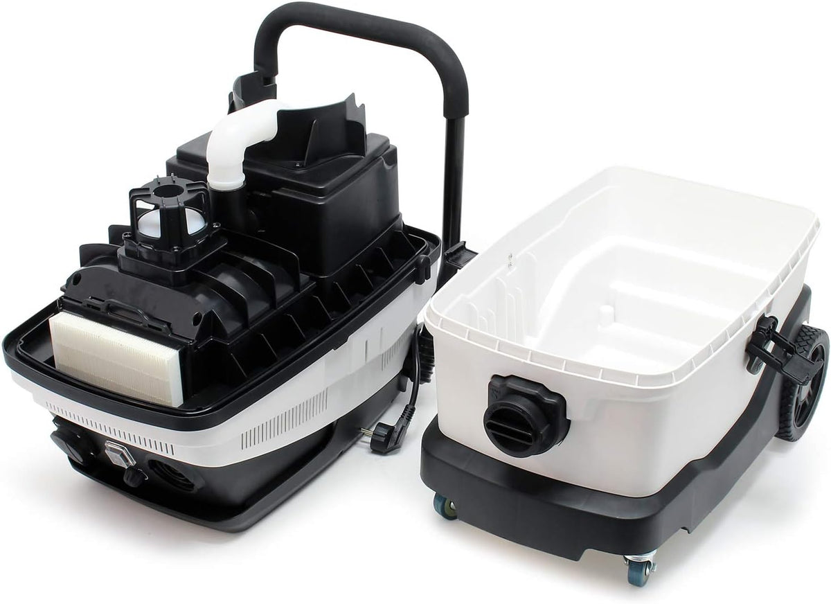 WilTec Aspirateur Eau et poussière - 1600 W/capacité 30 L - Triple étape de Filtration & Fonction de soufflerie - avec Accessoires - pour Aspiration sèche et Humide