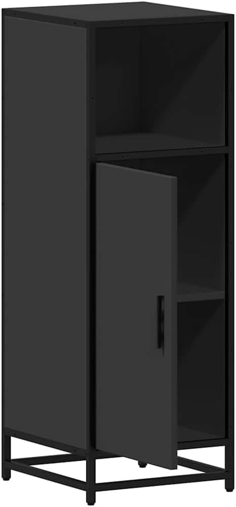 AJJHUUKI Ensemble de meubles de salle de bain - Meuble de salle de bain - Noir - 35 x 37,5 x 100 cm - Bois d'ingénierie