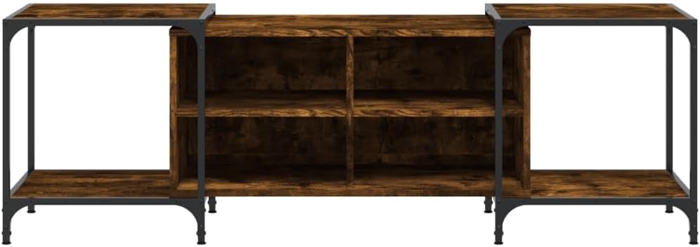 Lauuoeriau Meuble TV en chêne fumé pour maison et jardin, 153 x 37 x 50 cm, bois d'ingénierie