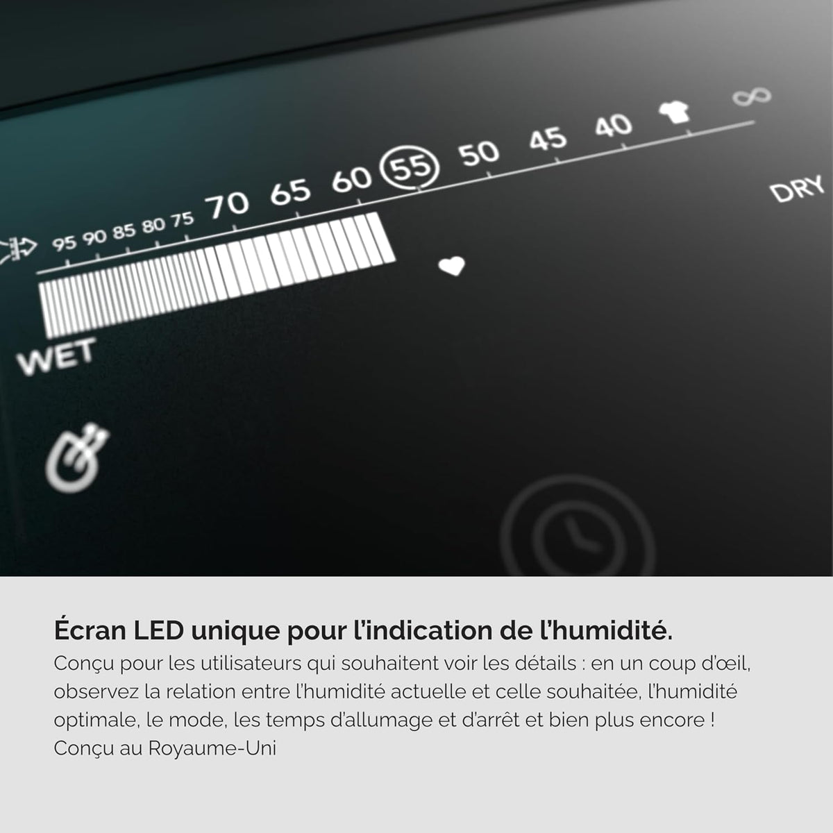 Meaco MeacoDry Arete Two 12L Déshumidificateur et Purificateur d'Air HEPA H13, avec Application Wi-Fi Meaco, Mode Humidité Intelligente, Basse Consommation Énergétique, Garantie 5 Ans.