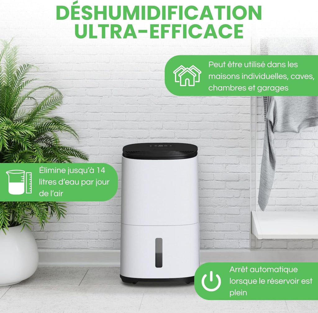 Meaco AreteOne Déshumidificateur et purificateur d'air HEPA pour une maison de 50 m² Élimine la condensation et l'humidité et nettoie l'air